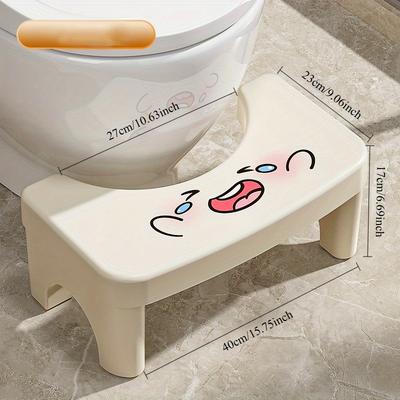 1PC Foldable Plastic Step Stool for Bathroom - Portable and Durable Toilet Footrest with Adjustable Height