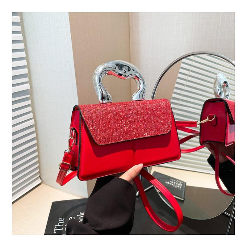 Contrasting color splicing new popular fashion trend niche handbag texture shoulder messenger bag women's bag
