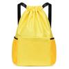 Water-Resistant Foldable Large Capacity Drawstring Sports Backpack with Logo Print for Fitness and Basketball