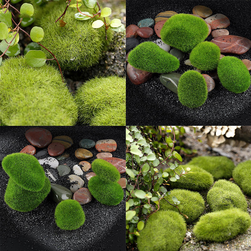 Marimo Moss Balls Artificial Grass Stones Turf Mini Fairy Garden Micro Terrarium