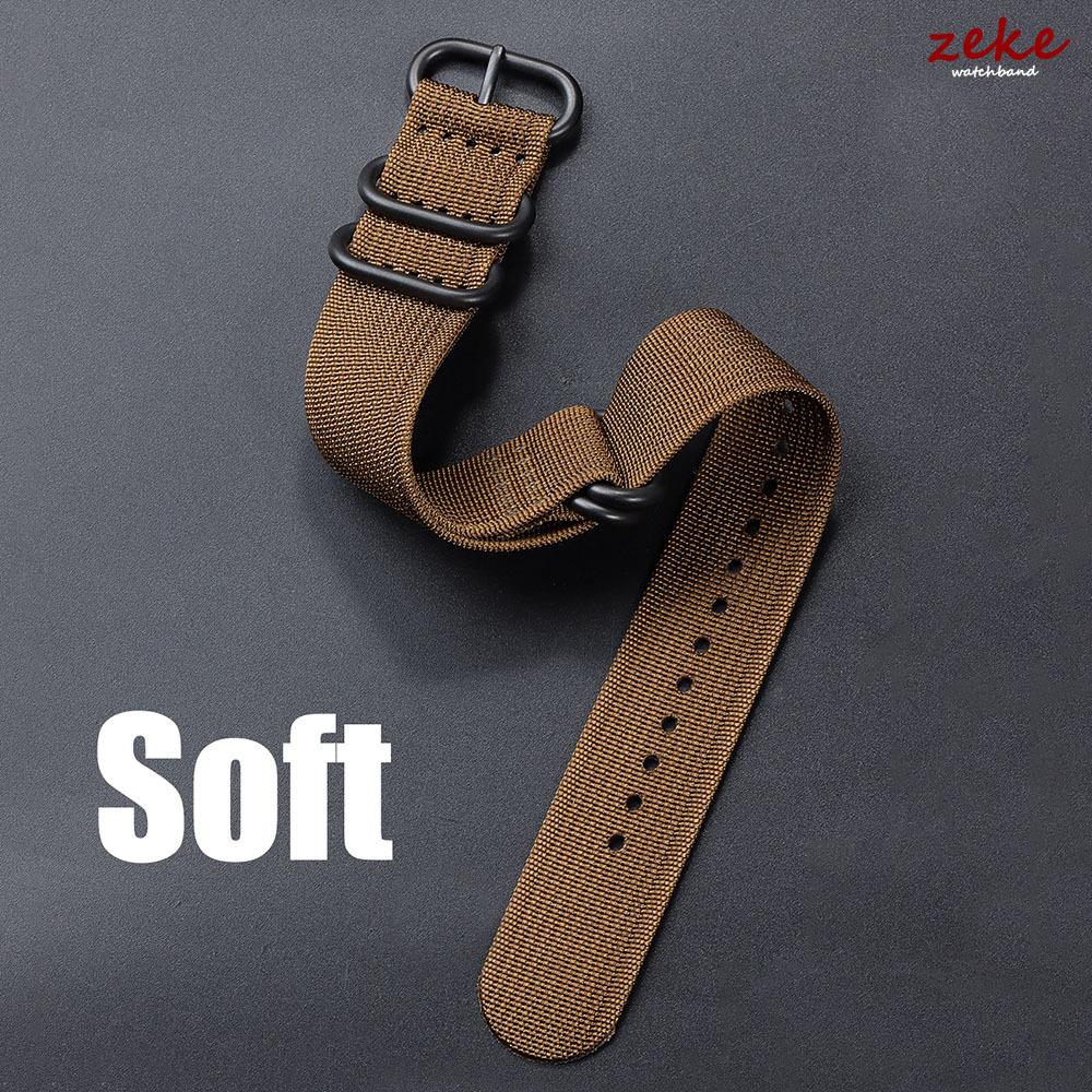 Ribbed Nylon Watchband Nylon Watch Strap 18mm 20mm 22mm 24mm Watchband for Seiko Military Loop Watch Band Black Buckle Bracelets