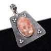 Exclusive Sunstone 925 Silver Plated Pendant 2.3" Gemstone Handmade Jewellery n9D14