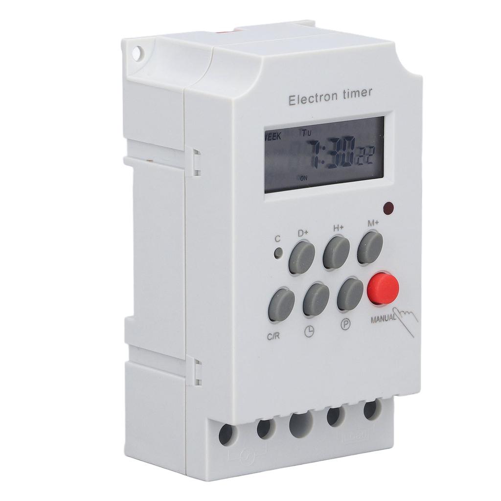 Electronic Timer Switch DIN Rail LCD Microcomputer Electron Intelligent Controller KG316TII(DC 12V )
