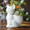 DIY 3D Squatting Cat Succulent Plant Flowerpot Resin Silicone Mold Cute Cat Vase Storage Box Pen Holder Gypsum Mold Craft Molds