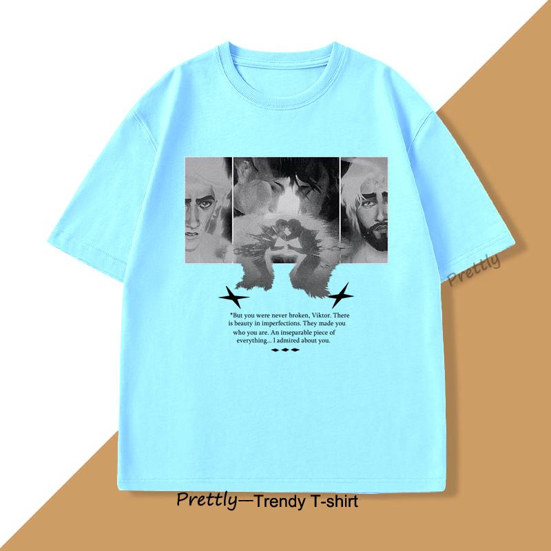 

Arcane Jayvik Viktor Tshirt for Men Women Harajuku Cotton Short Sleeve Tees Anime Printed Tshirt Mens Designer Clothes Tshirt 4XL