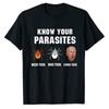 Know Your Parasites  Funny Joe Biden TShirt Sarcastic Sayings Quote Jokes Graphic Tee Tops Unisex Clothing Campaign Street Outfit