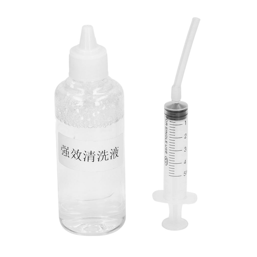 Ink Cleaning Solution Strong Dissolve Ability Nozzle Dye Cleaning Fluid with Syringe for Inkjet Printer