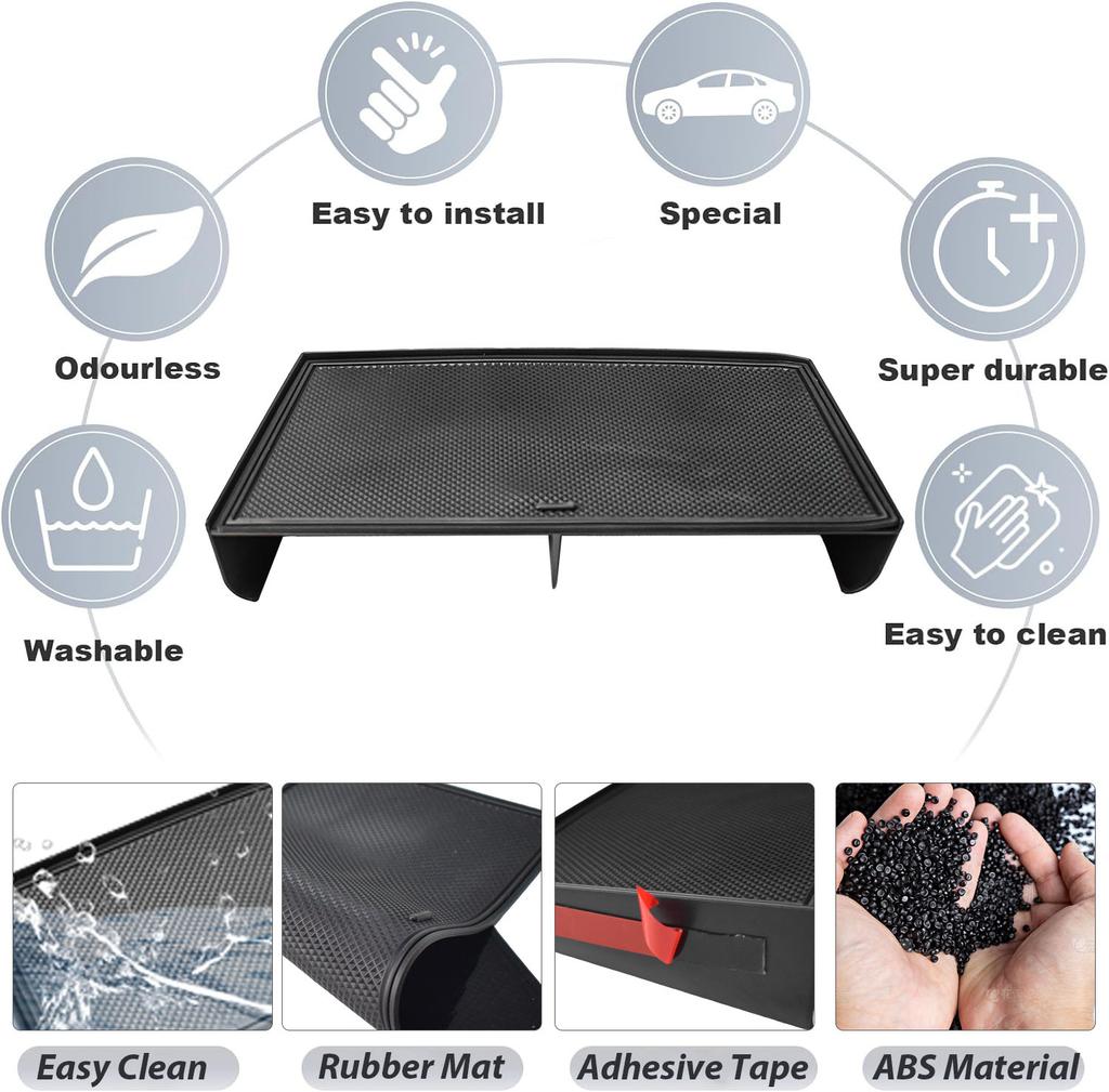 Sixthsmoy Front Center Console Organizer Tray for 2025 2025 2025 Toyota Grand Highlander Interior Dividers Storage Cubby Phone