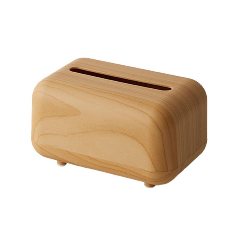 Multi-functional Imitation Wood Grain Tissue Box Ins Style Napkin Dispenser  Living Room Decoration