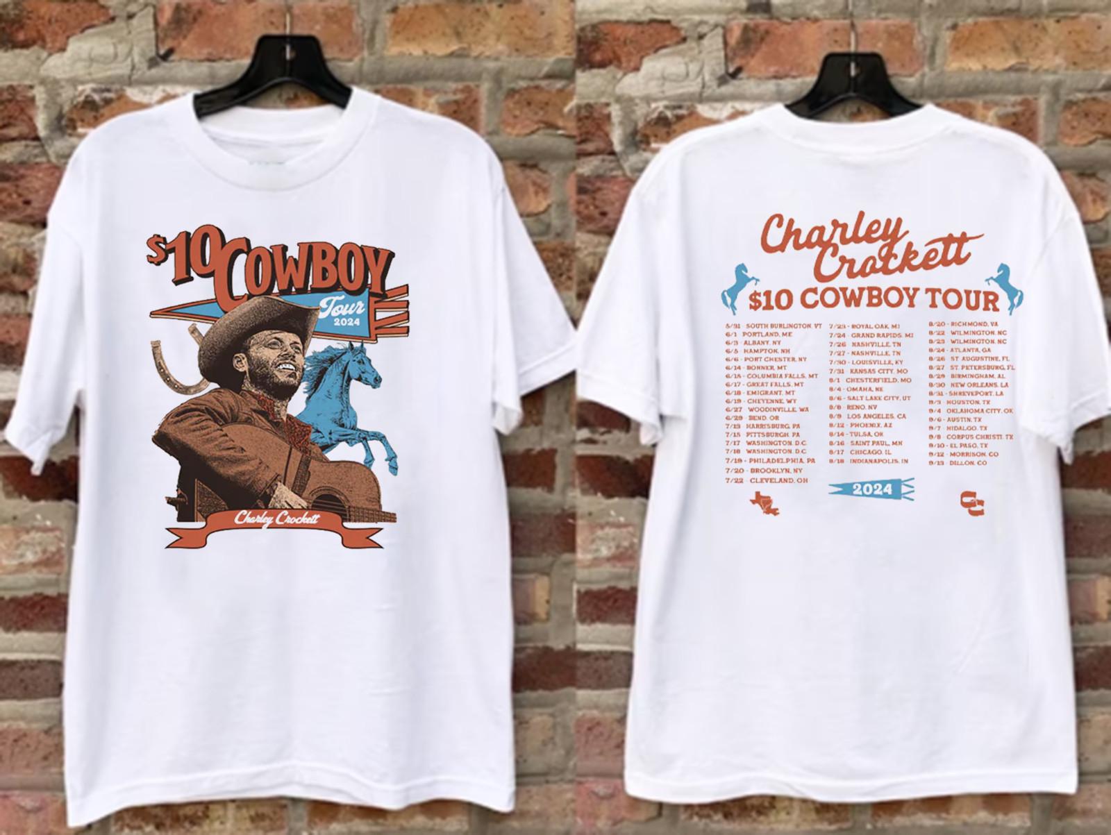 Charley Crockett Tour 2026 Collection S to 5XL White T-shirt TMB4380 S