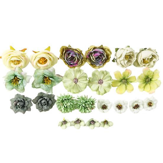 1 Set Artificial Flowers Graduation Decorations Flower Kit DIY Assorted Cap Stickers Glitter Number