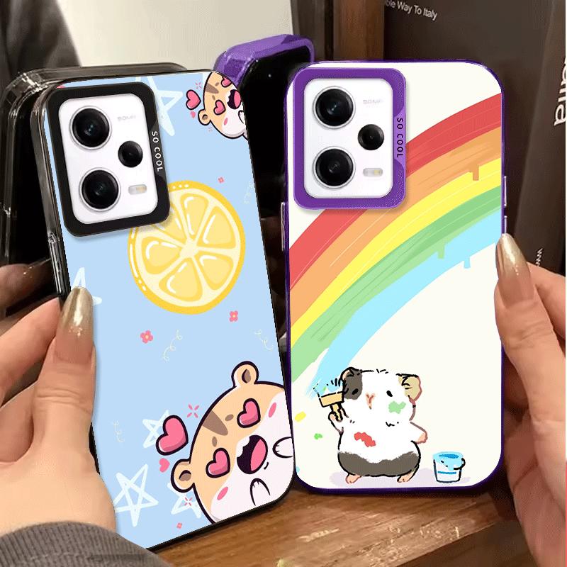 Cartoon Cute Hamster Soft Phone Case for Samsung Galaxy S24 S25 FE S26 Edge S23 Ultra S22 Plus S21 + Shockproof Cover Back Shell