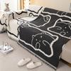 Cute Bear Chenille Jacquard Sofa Cover Cloth Integrated Towel Cartoon Backrest Universal Blanket Dust Cover Thickened Cushionmat