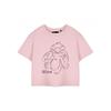 Womens/Ladies Linear Short-Sleeved Crop Top