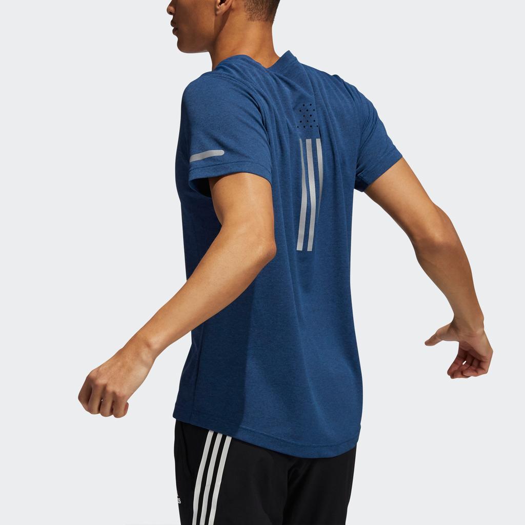 Adidas Elevate Train Reflective Training Short Sleeve T-Shirt Men Tops Navy-Blue HB8520
