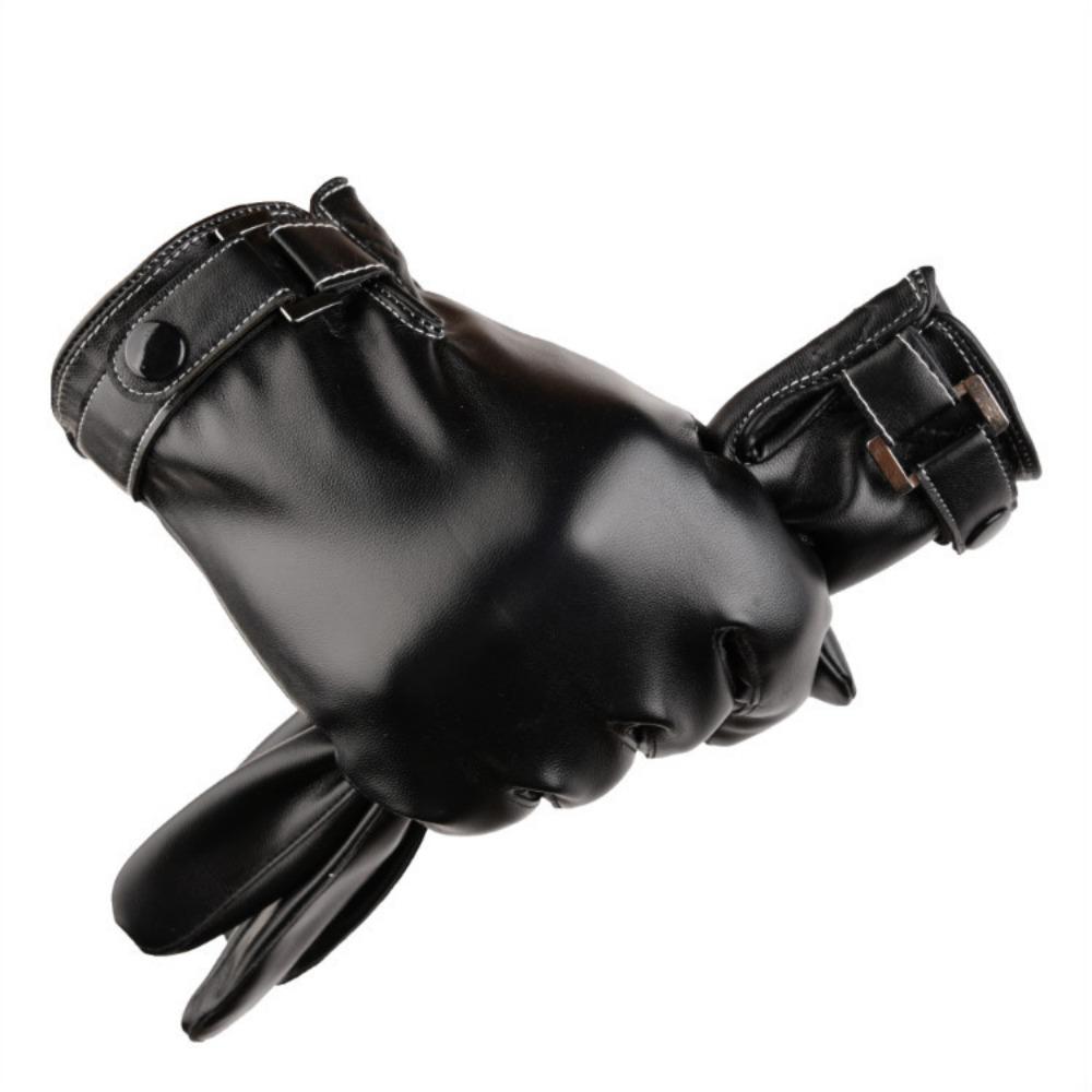 Touchscreen Herrenhandschuhe aus Kunstleder