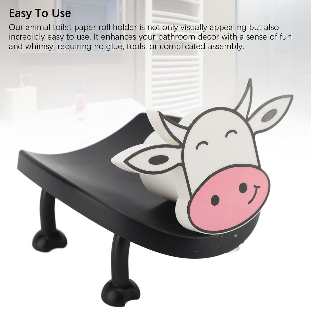 Koe Toiletrolhouder Plastic Eenvoudig Gebruik Decoratieve Opbergmand voor Toiletpapierrollen voor Badkamer