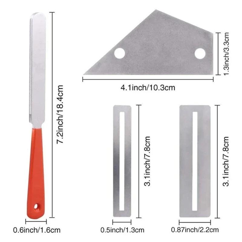 Guitar Fret Slotting File Guitar Fret File Grinding Maintenance Tool File Leveling Tool Crowning Luthiers Tool for Bass