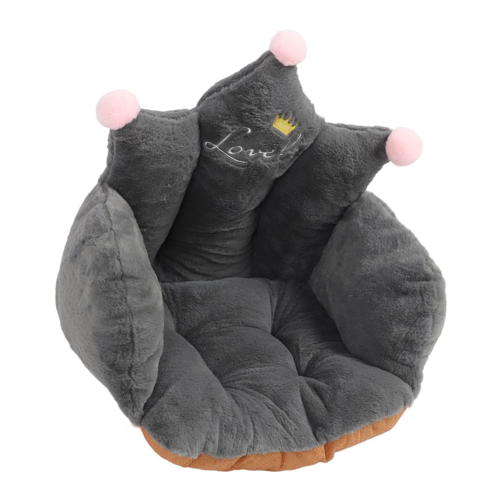 Office Chair Cushion Semi Enclosed Crown Shape Polyester Fiber Seat Cushion for Dormitories Home