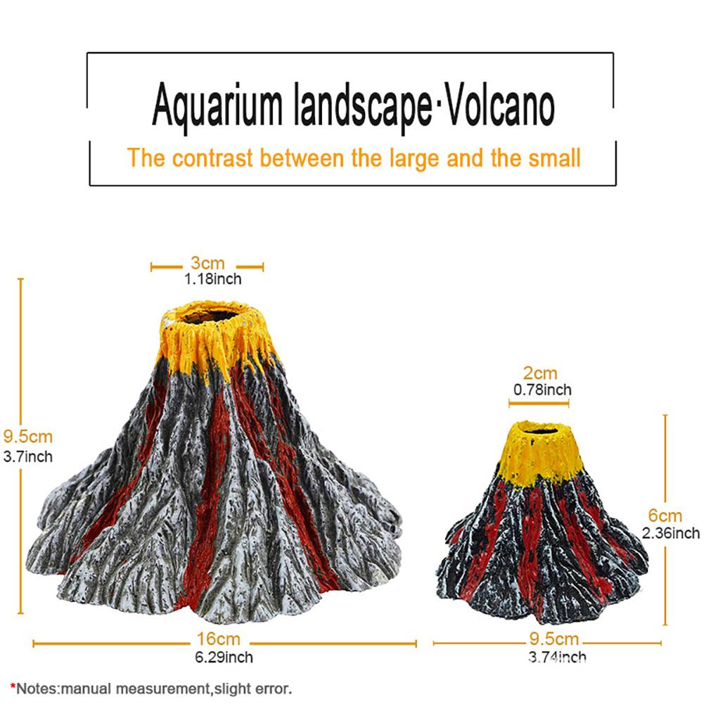 קישוטי הר געש מלאכותיים משאבת חמצן אבן בועות אוויר ערכה קישוט סימולציה לאקווריום מיכל דגים