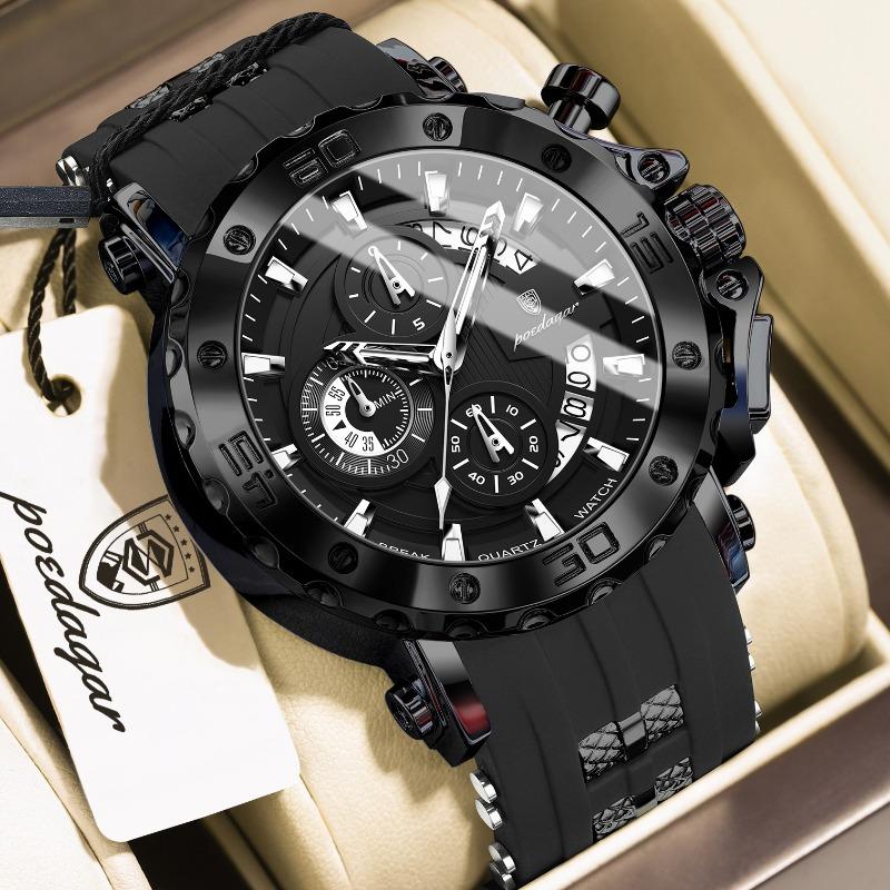 Top Brand Multi-function New Men's Watch Chronograph Luminous Quartz Fashion Watch