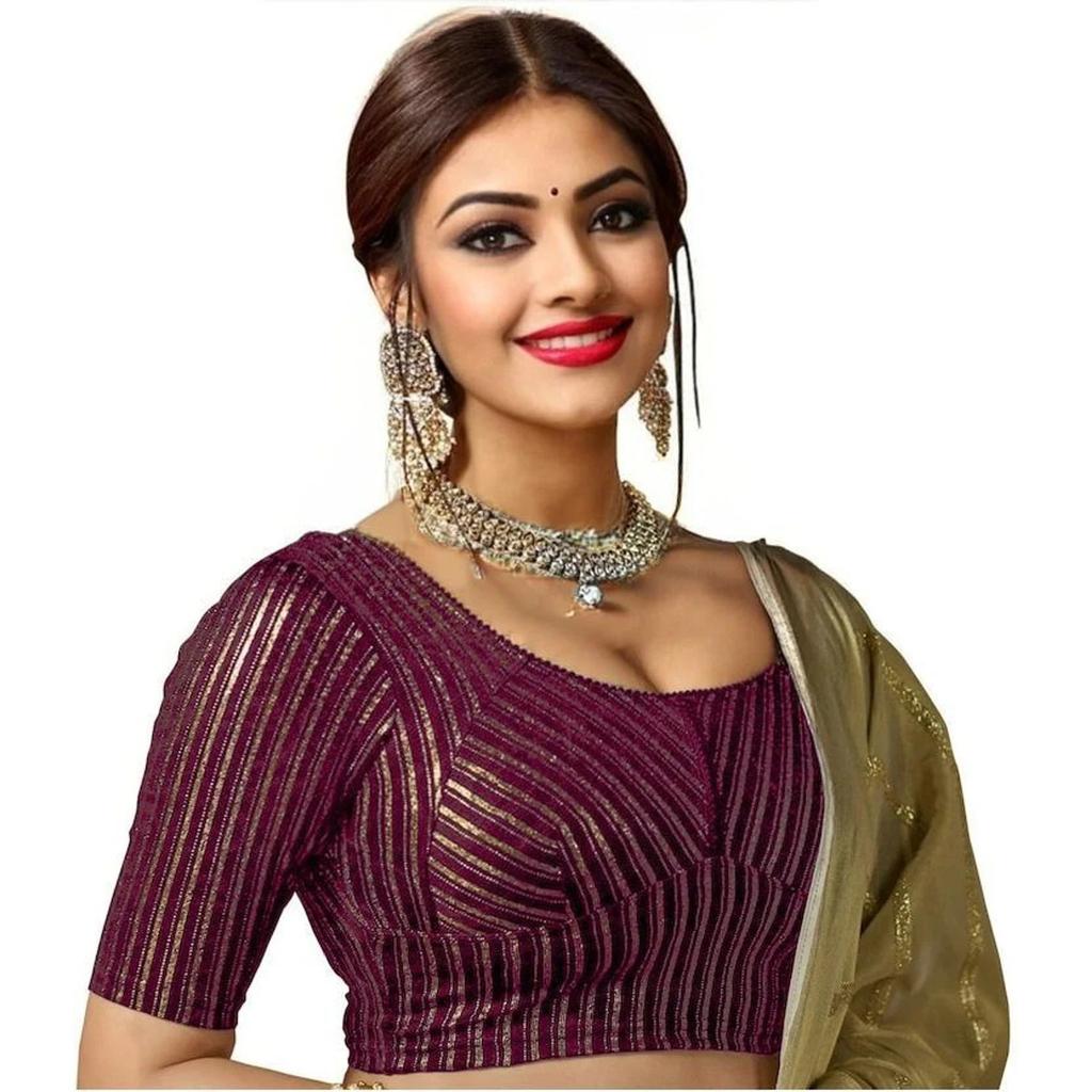 Indian Women Party Wear Ethnic Choli Beautiful Ready To Wear Laycra Blend Blouse