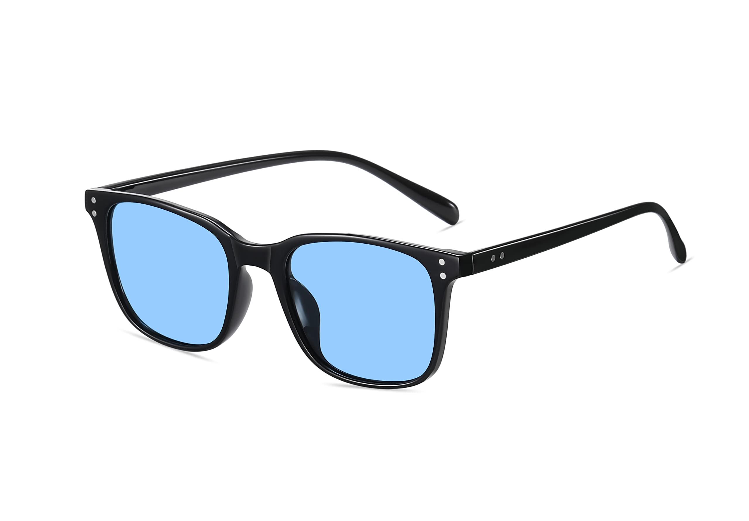 [SHEEN KELLY] Retro Rectangular Sunglasses for Men and Women, Square Sunglasses, Classic 80s and 90s Style Eyewear