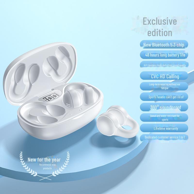 

X65 Бездротова Bluetooth ігрова гарнітура з кліпсою для вуха - Шумозаглушення та без затримки X58 білий