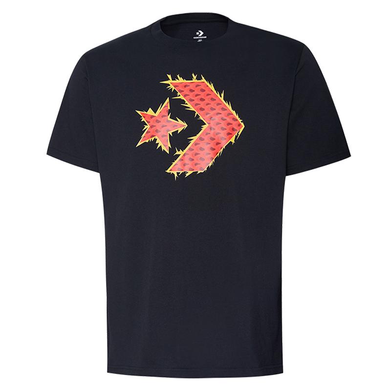 Converse T Shirts Men s Black Crew Neck Moderate 10019359-A02 M