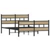 VidaXL Metal Bed Frames Without Mattress Sonoma Oak 140x190 Cm 4017120