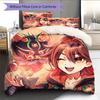 Zhongli  Pattern Bedding Quilt Set  Home Decoration  Gift (1 * duvet cover + 2 * pillowcase  without core)