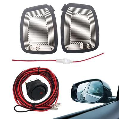 DC12V Rearview Mirror Heated Quick Warm Defogger Remove Rain Frost Safe Driving Car Mirror Heating Pad for Cars, Vehicle