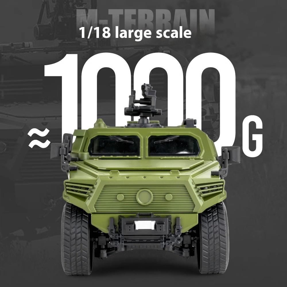 1/18 DongFeng Warrior Military Armored Serie Off Road ORV Alloy Metal Diecast Model Car Sound & Light Collectibles Birthday Gift
