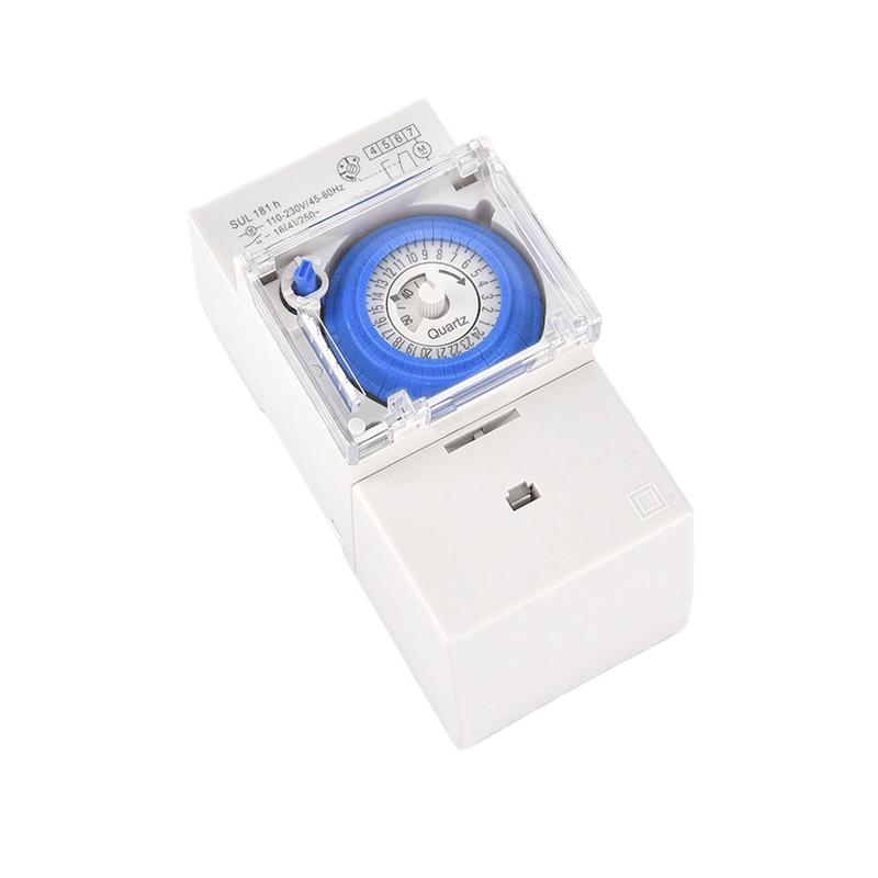 SUL181H 24H Mechanical Timer Switch 100-230VAC Din Rail Time Switch 30min Setting For Light/LED/Advertising/Industrial3