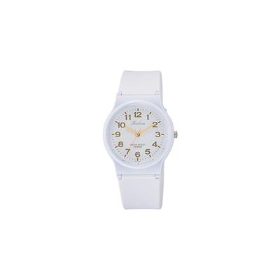 Citizen Q&Q Analog Waterproof Watch with Urethane Strap White Gold