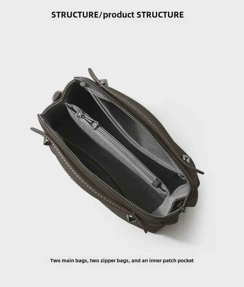 Women's High-End Genuine Leather Shoulder Bag - Large Capacity & Minimalist Design