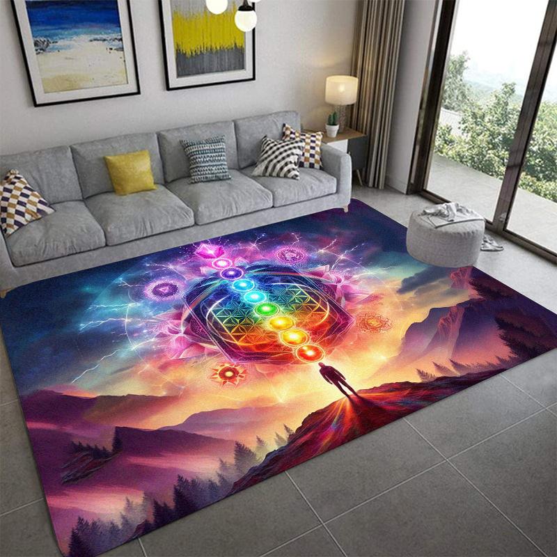 M-Mandala Bohemia Printed Carpet Fashion Yoga Mat Non-Slip Carpet Bedroom Decoration Outdoor Carpet Bedroom Birthday Gift