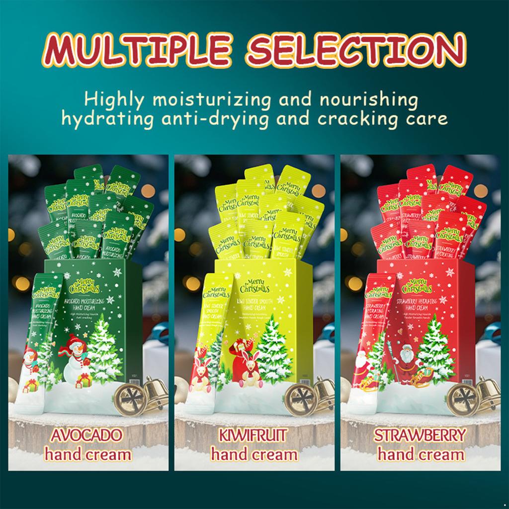 Vánoční sváteční dárková sada krémů na ruce 20 ks cestovních velikostí vonící hydratační mléko pro péči o suché popraskané ruce