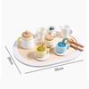 Kids Play Kitchen Set With Wooden Tea Pot And Accessories For Daily Gift