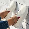 New Style Women Front Zip Sneakers Low Top Canvas Shoes Solid Colour Round Head Non-slip Casual Slip on Loafers Plus Size 36-43