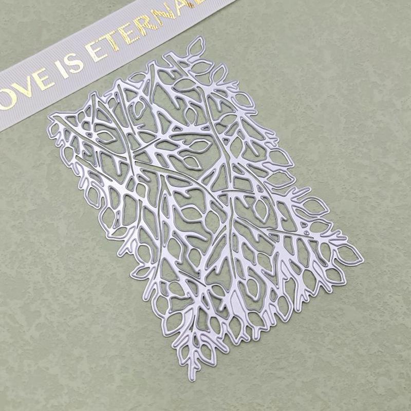 Leaf Background Design Style Metal Cutting Die Stencil for DIY Scrapbooking Album Photo Embossing Paper Card Craft Decor
