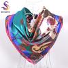 New Style Snakeskin Pattern Square Scarves Wraps Printed  Women Pink Blue Silk Scarf Shawl Unisex Muslim Silk Muffler
