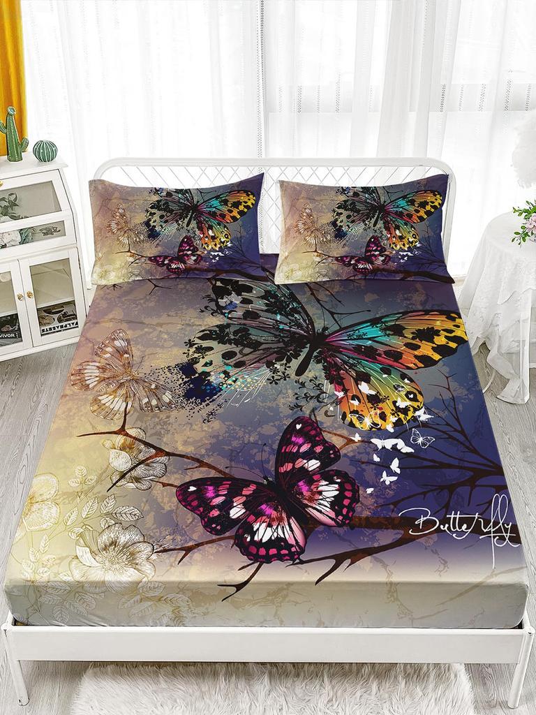 Animal Cartoon Pattern Bed Hat Three-Piece Digital Printing Bedding Bed Hat Three-Piece Set Children And Adults