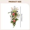 Artificial Floral Teardrop Swag Wreath Spring Home Decor with Hanging Loop for Garden Party