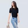 Tatu Rhinestone Chain Short Sleeve Knit Top