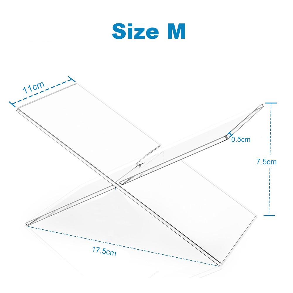 

2pcs thickened 5MM thickness acrylic bookshelf, transparent bookshelf, easy to read/view, perfect for open and closed books
