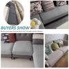 Elastic Sofa Cover Solid Sofa Seat Cover Grey Washable Seat Cushion Cover Furniture Protector Sectional