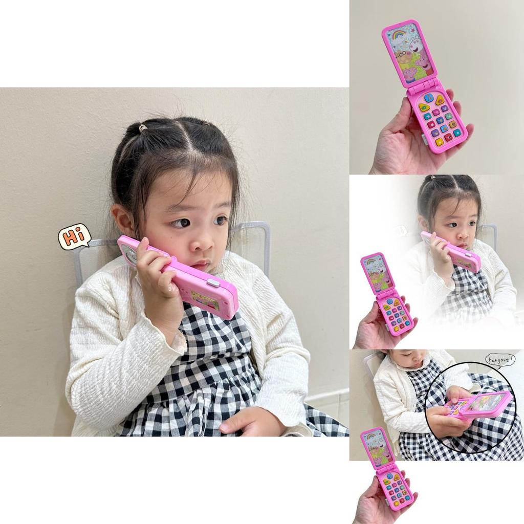 Telefono Giocattolo Educativo a Forma di Maialino con Suoni Musicali Realistici e Design Colorato per Bambini