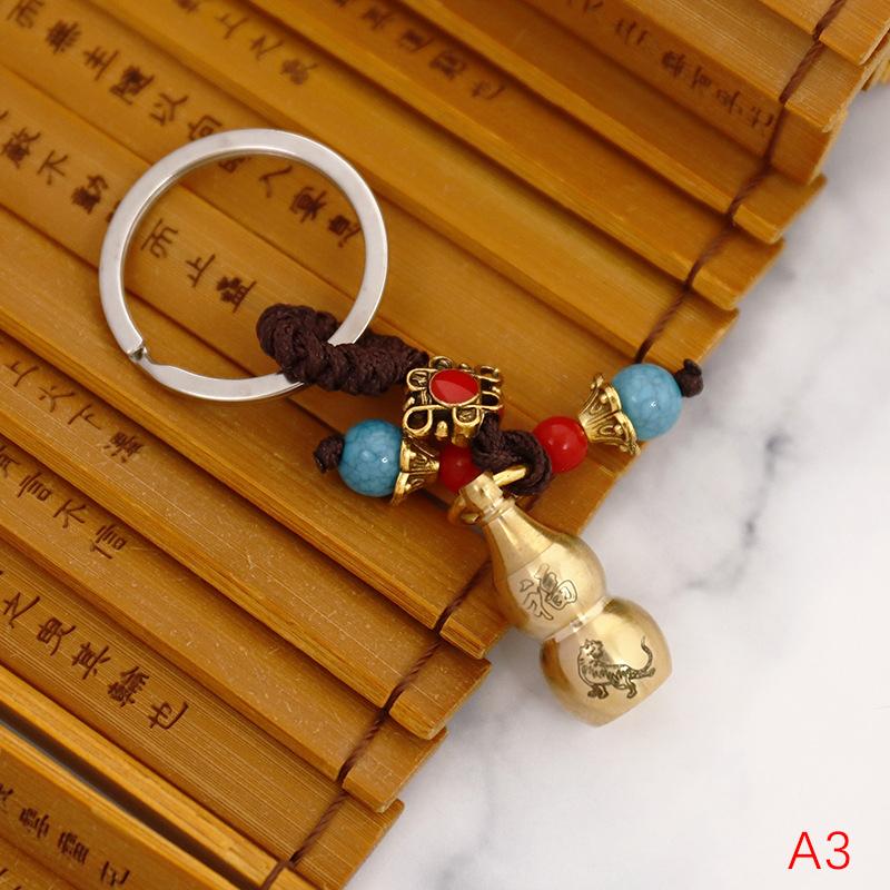 Twelve Zodiac Copper Gourd Pendant Open Hollow Pure Brass Ornaments Decoration Crafts Office Auspicious Ornaments