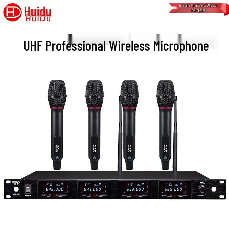 HuiDu ART-200 Professional Wireless Dual Diversity Conference Microphone with Anti-Interference Technology